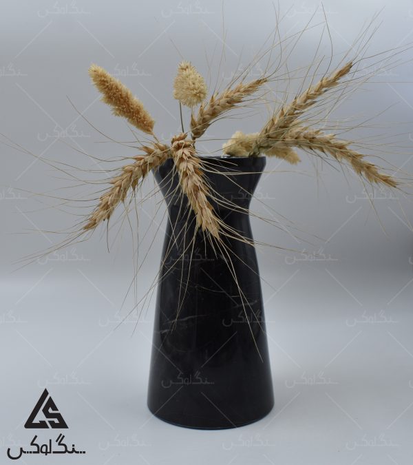 گلدان سنگی کد یک - سنگ تری دی بلک