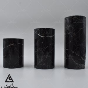 ست شمعدان سنگی مدل وارمر - سنگ تری دی بلک