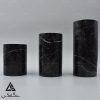 ست شمعدان سنگی مدل وارمر - سنگ تری دی بلک