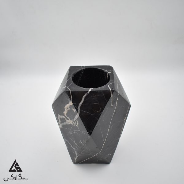 گلدان سنگی کد 3 - سنگ تری دی بلک
